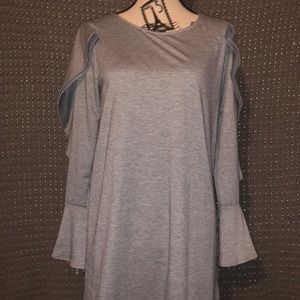 Grey Long Sleeve Dress